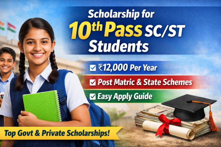 scholarship for 10th pass sc st students