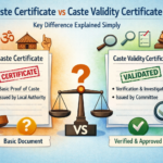 caste certificate vs caste validity certificate