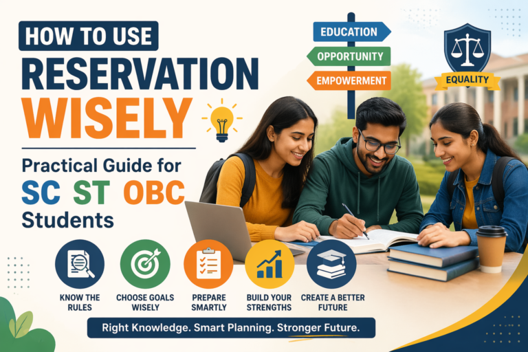 how to use reservation sc st obc students